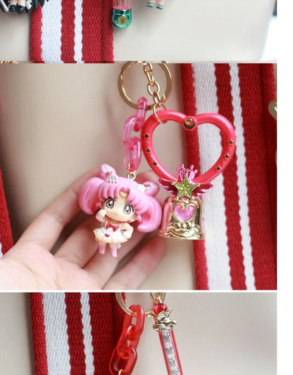 New Sailor Moon Car Keychain — Tsukino Usagi Anime Figure Keyring, Backpack Pendant Doll, Kids’ Collectible Toy Gift