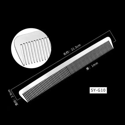 Ultra-Thin Titanium Steel Hairdressing Comb – Professional Men’s Point-Tail Hair Styling Brush