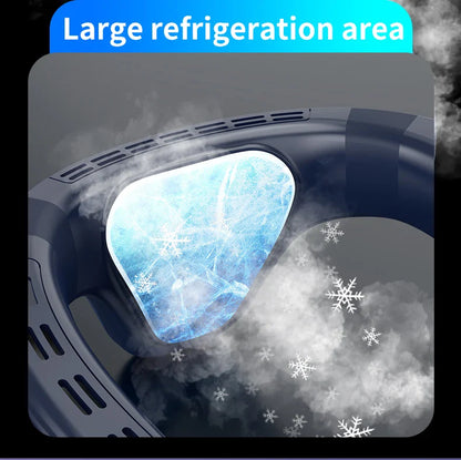 Portable Neck Fan 5200mAh – Rechargeable Wearable Semiconductor Cooling Fan, Personal Outdoor Neck Air Conditioner
