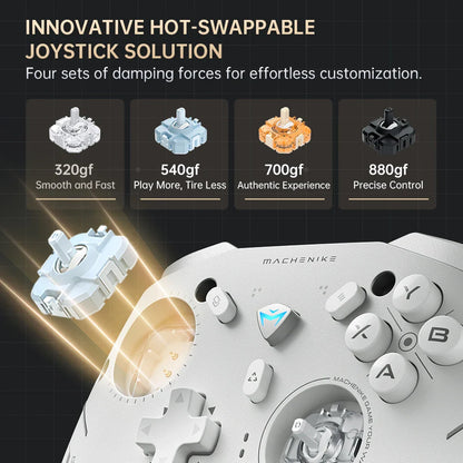 MACHENIKE G5Pro V2 Gaming Controller with Optical Triggers, ABXY Buttons, Hot-Swappable Joystick, 4K Resolution for Switch & PC