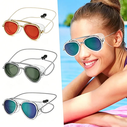 Adjustable Silicone Sun Protection Glasses - Outdoor Travel & Surfing Eyewear for Men and Women
