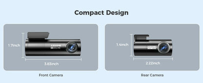 AZDOME M300S Dash Cam – 4K+1080P Dual Car Camera, Built-in 5.8GHz WiFi, GPS, 24H Parking Mode, Night Vision Black Box