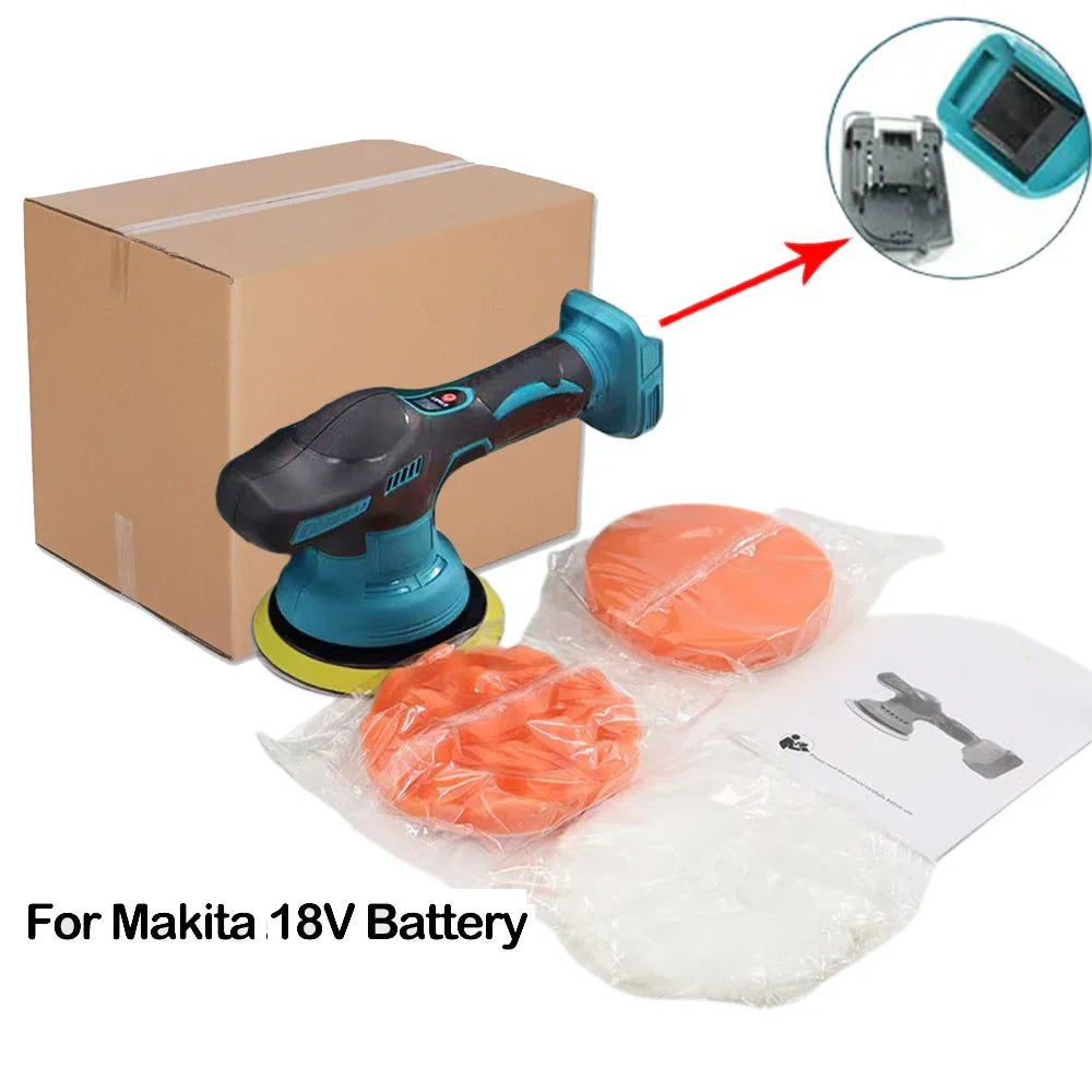 Cordless Car Polisher – 8 Gear Adjustable Electric Waxing, Sanding & Sealing Glaze Tool, Fits Makita/Dewalt/Milwaukee 20V Battery
