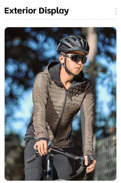 WEST BIKING Men's Winter Cycling Jacket - Thermal Fleece Windbreaker for MTB & Motorcycle, 0℃-15℃