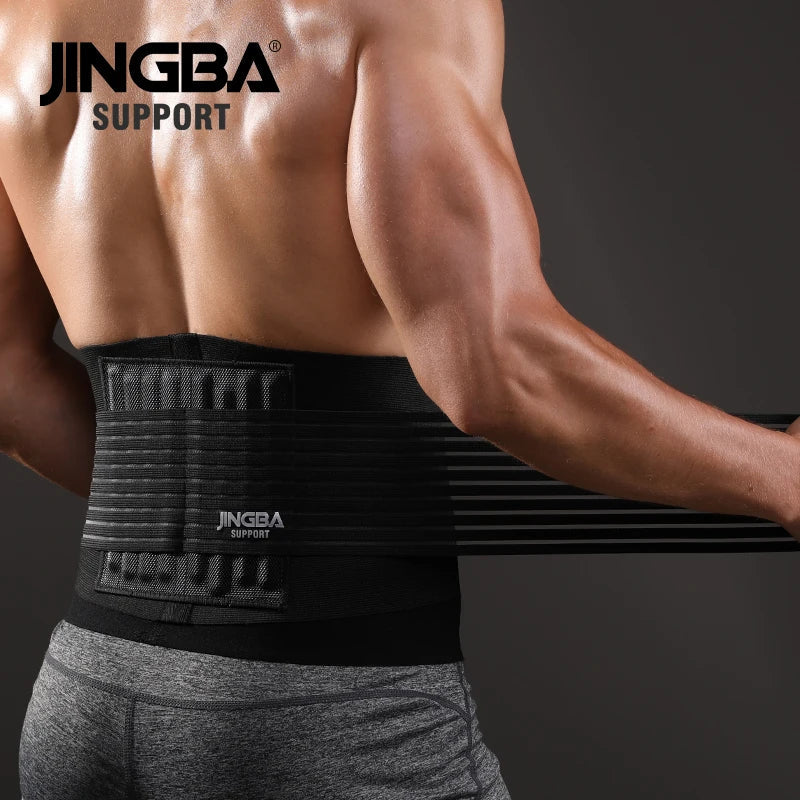 JINGBA SUPPORT Men’s Sports Waist & Back Support Belt – Fitness Sweat Trainer Corset Trimmer Musculation Protector