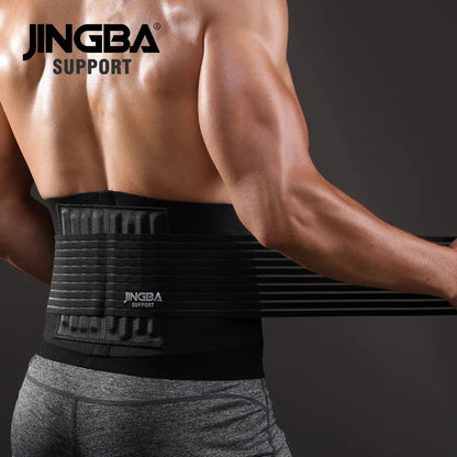 JINGBA SUPPORT Men’s Sports Waist & Back Support Belt – Fitness Sweat Trainer Corset Trimmer Musculation Protector