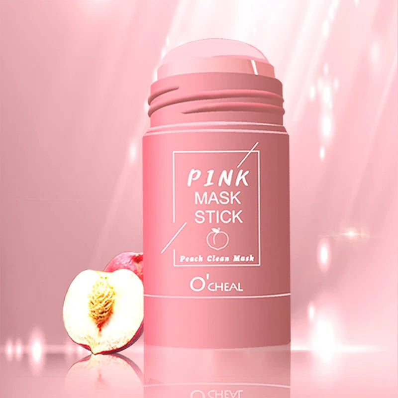 Green Tea & Honey Peach Facial Mask Stick – Pore Cleansing, Moisturizing & Charcoal Mud Mask