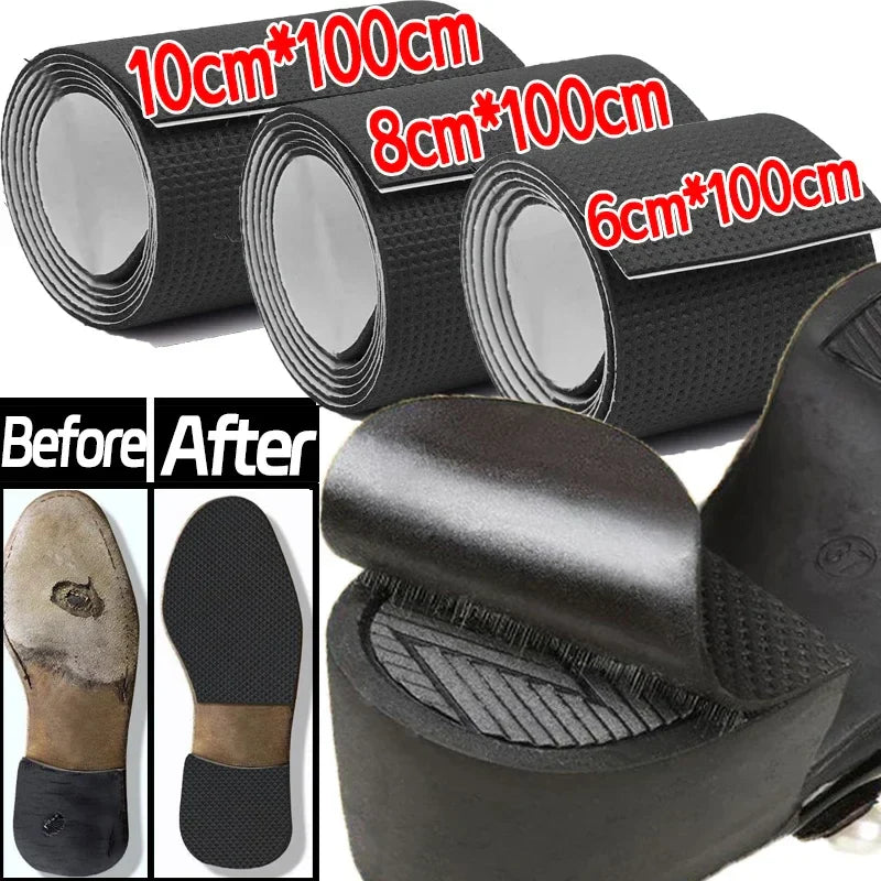 Mute Cushion Anti-Slip Shoe Sole Stickers – Strong Self-Adhesive, Cuttable Grid Pattern, Anti-Wear Silent Patch Tape
