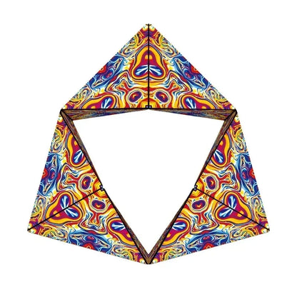 Magic Infinite Cosmic Shasibo Cube — Magnetic Fidget Puzzle Toy, Changeable Anti-Stress Flip Cubic Cube