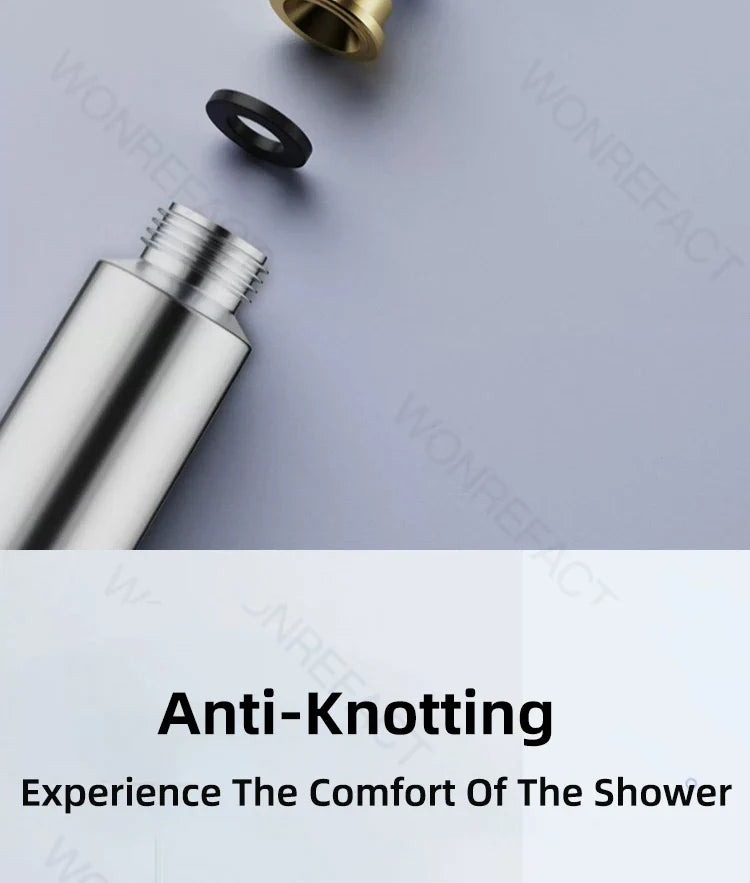 Bathroom Silicone Shower Hose — Flexible, Anti-Kink, Explosion-Proof High-Toughness Shower Tube