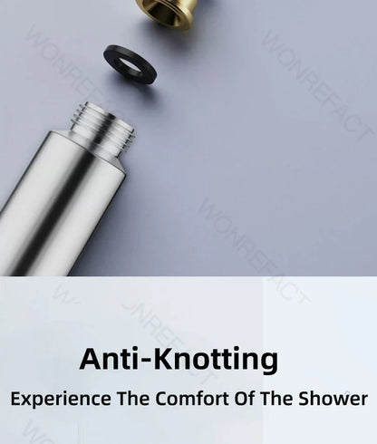 Bathroom Silicone Shower Hose — Flexible, Anti-Kink, Explosion-Proof High-Toughness Shower Tube
