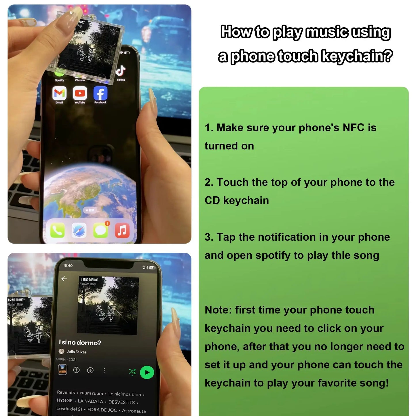 NFC Mini CD Label Customization – DIY High-Quality Singer Album Keychain Pendants, Perfect Gift