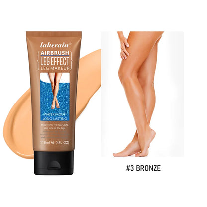 Leg Makeup Lotion – Waterproof Long-Lasting Body Foundation & Tanning Cream for Even Skin Tone, Medium Bronze
