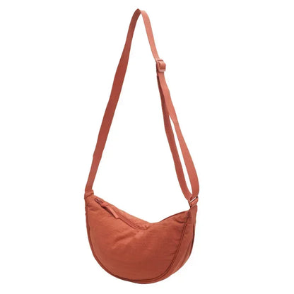 Nylon Hobo Chest Shoulder Bag – Large Capacity Half Moon Crossbody Messenger for Women, Travel & Everyday Use