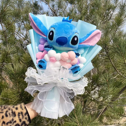 Disney Stitch Plush Bouquet – Super Soft Stuffed Doll Gift for Christmas, Birthday, Valentine & Graduation