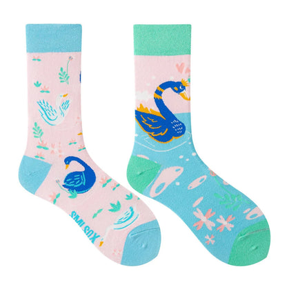 Unisex AB Tide Animal Cotton Socks – Colorful Cat, Dog, Koala, Cow Crew Socks for Men & Women, Four Seasons Gift