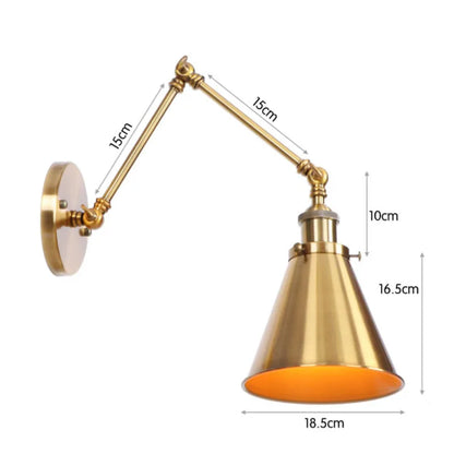 American Iron Art UFO Wall Lamp — Black Decorative Light for Bedroom, Bar & Restaurant