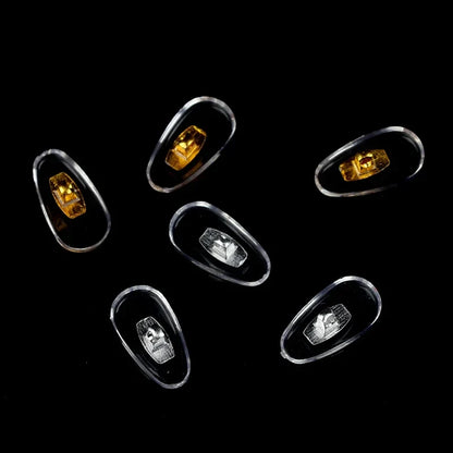10 Pairs Silicone Screw-On Nose Pads | PVC Aluminum Core for Glasses & Eyewear Support Accessories