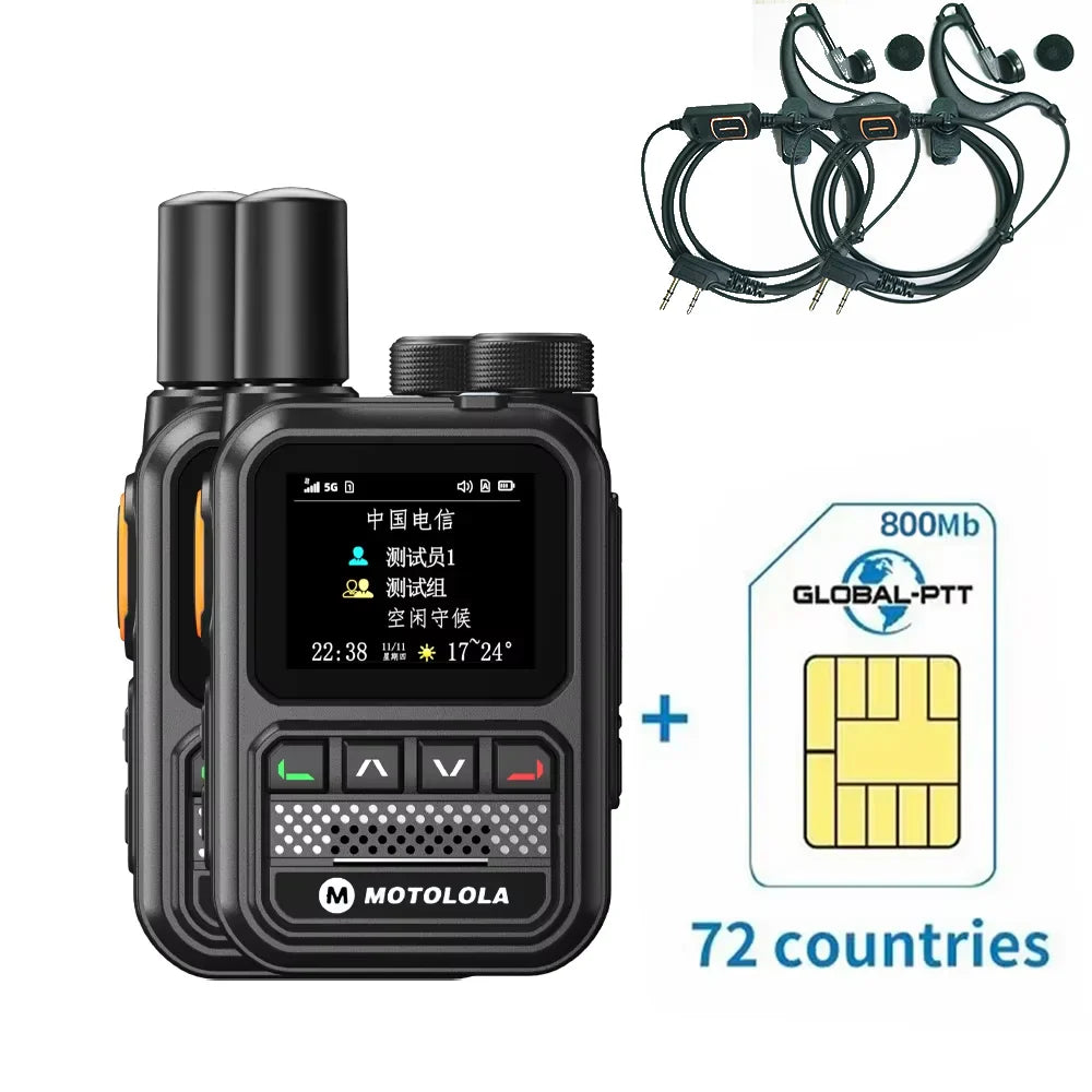 MOTOLOLA POC Network Walkie Talkie – 5G GPS Dual SIM Nationwide Intercom Handheld Long Range Two-Way Ham Radio Device