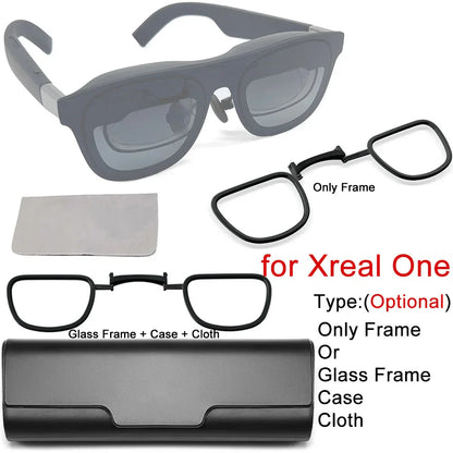 XREAL One/1S Prescription Lens Frame Kit – Myopia, Hyperopia & Astigmatism Inserts with Case & Cleaning Cloth
