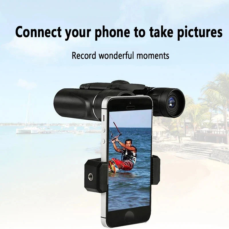 700x25 HD Zoom Portable Binoculars: Powerful Long-Range Telescope Jumelles - Folding Low-Light Night Vision Binoculars for Hunting