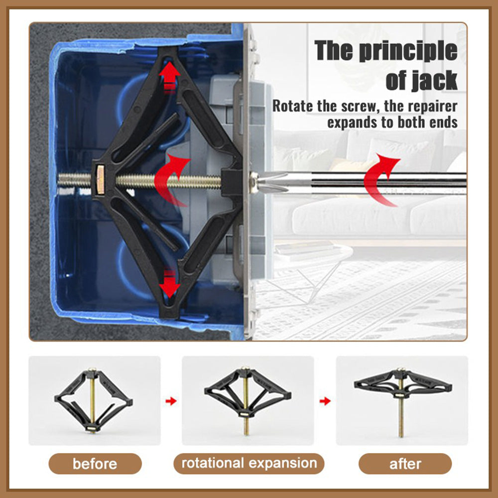 STONEGO 86mm Wall Mount Switch Box Repair Tool — Switch Cassette Repairer with Support Rod Electrician Accessory