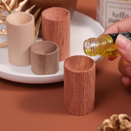 1/5PCS Mini Wooden Essential Oil Diffuser – Aromatherapy Fragrance Diffuser for Home, Office, Car, Bedroom, and Living Room