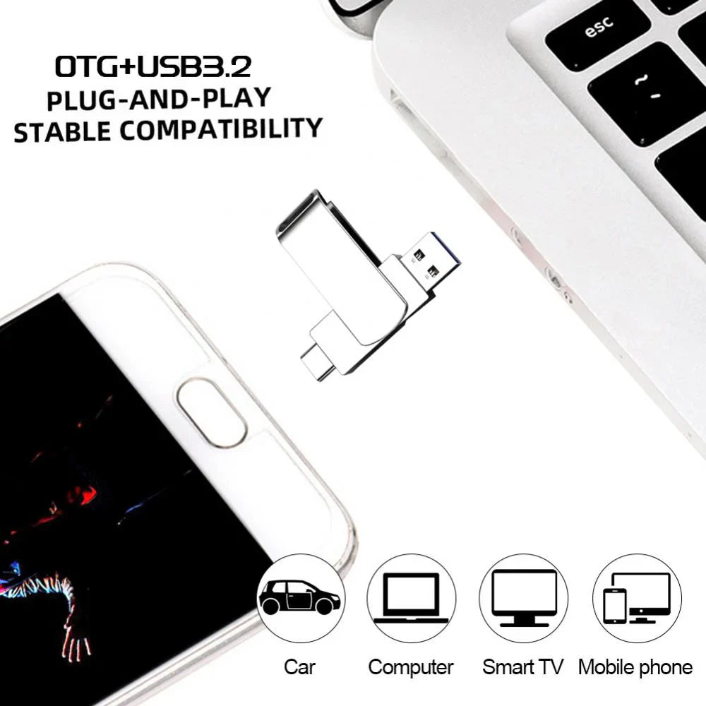 Xiaomi 16TB USB 3.2 Flash Drive — Super High-Speed Metal Mini U Disk, Type-C Pen Drive & Portable SSD Memory Disk