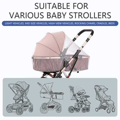 Summer Mosquito Net for Baby Stroller - Infants' Pram Insect Shield Net for Safe and Hassle-Free Outdoor Adventures
