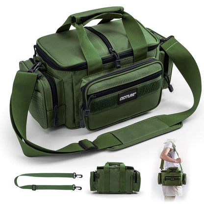 Goture Fishing Tackle Shoulder Bag – 38x23x19cm High Capacity 600D Oxford Cloth Outdoor Cycling & Camping Backpack