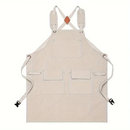 Thick Cotton Canvas Waterproof Apron - Durable Kitchen, Catering, Gardening & Commercial Waist Apron