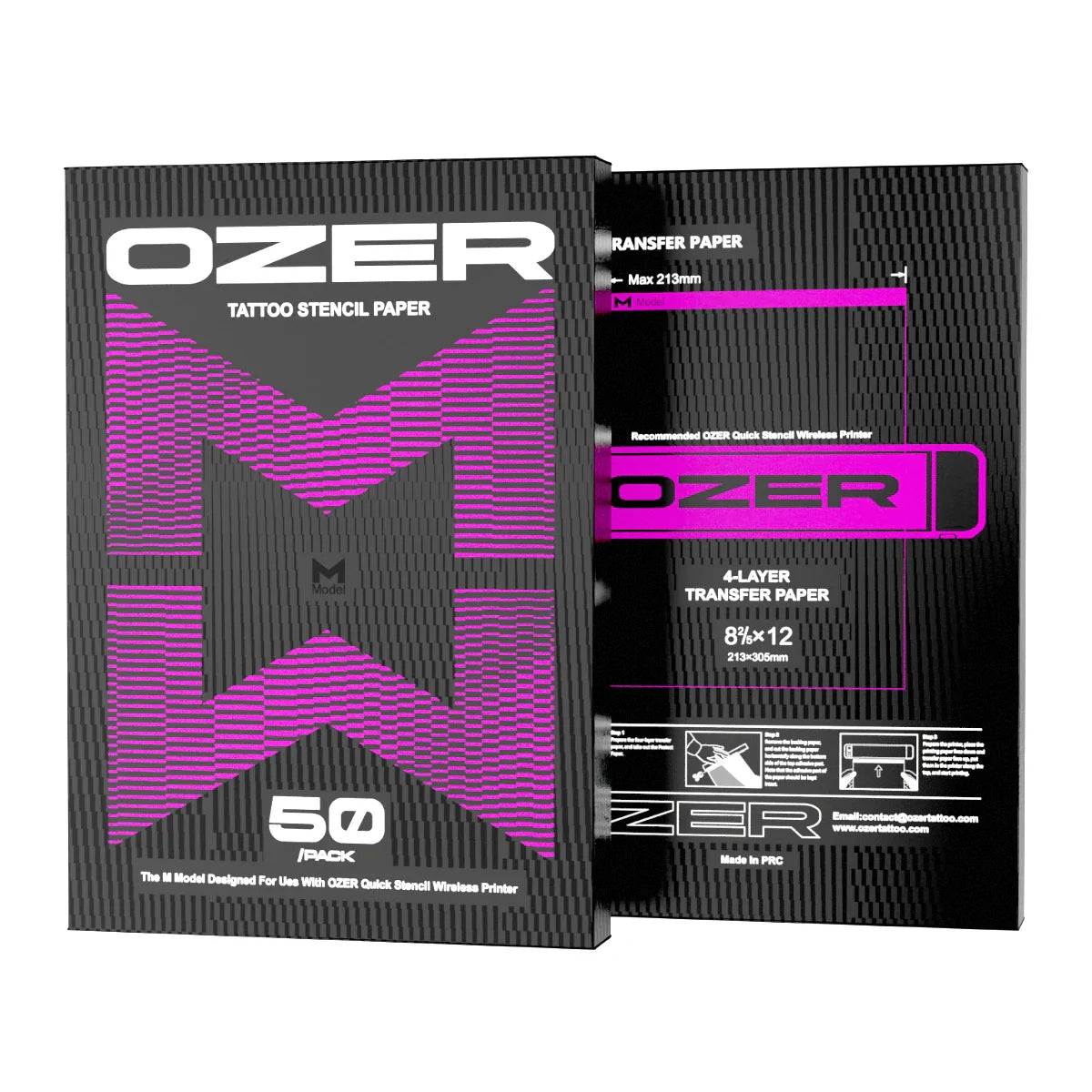 OZER 50 Sheets A4 Tattoo Transfer Paper – Thermal Copier Template Paper for Tattoo Artists