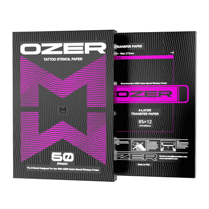 OZER 50 Sheets A4 Tattoo Transfer Paper – Thermal Copier Template Paper for Tattoo Artists
