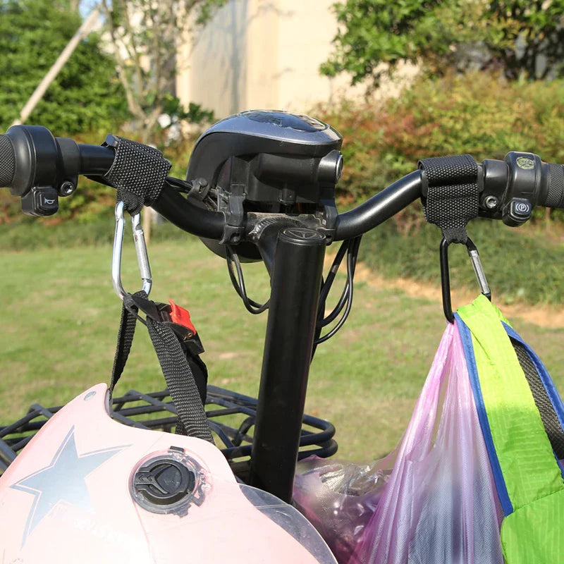 Aluminum Alloy Front Handlebar Hook – Motorcycle, Electric Scooter, Bicycle & Baby Stroller Hanger