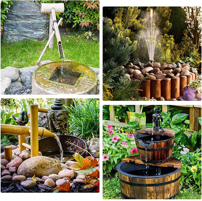 Solar Symphony: 2.5W Fountain Pump with 6 Nozzles & 4ft Water Pipe - Elevate Your Bird Bath, Pond, and Garden Oasis!