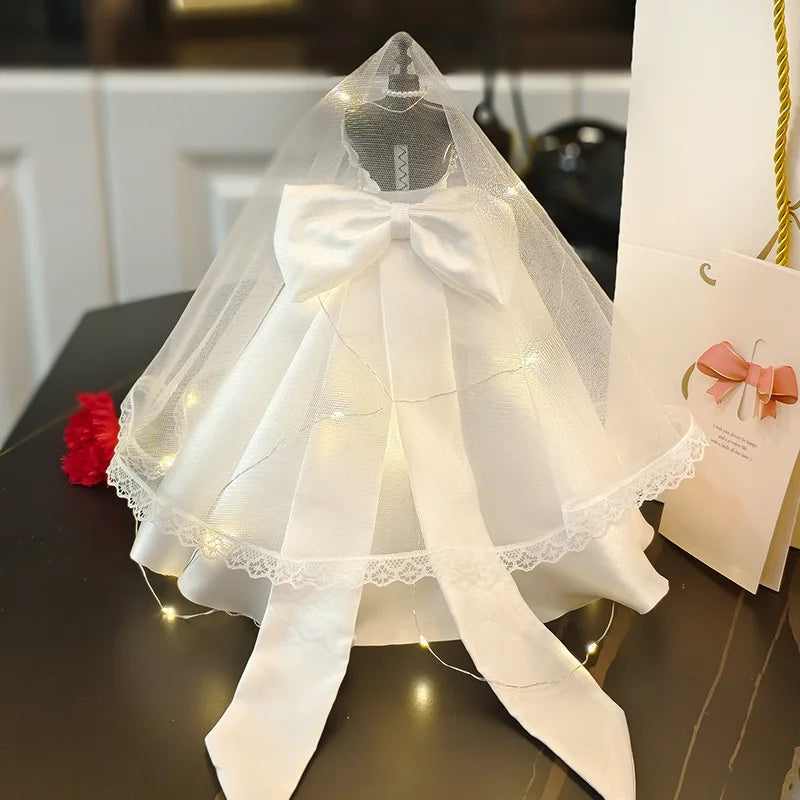 1/6 Mini Bride Doll Wedding Gown Set – Display Mannequin with Stand for Doll Clothes