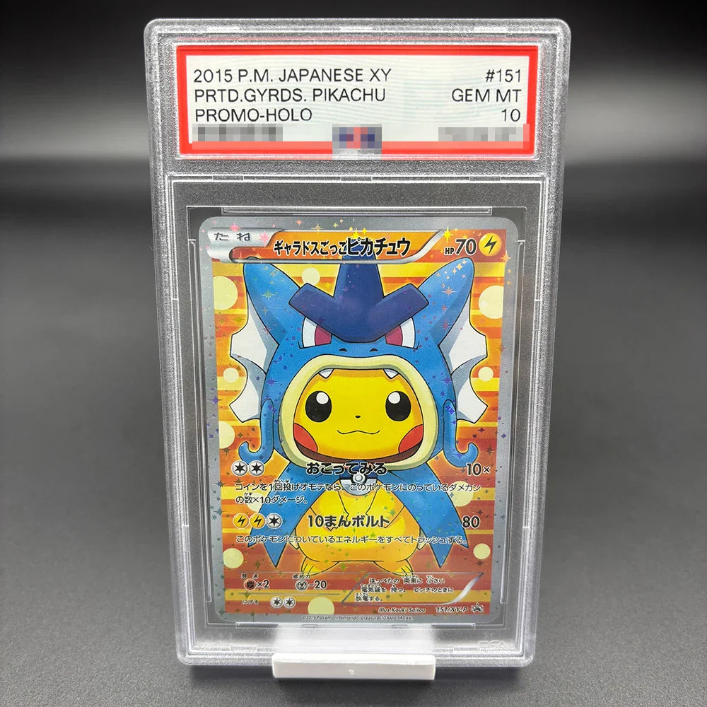 DIY 2023 PTCG Van Gogh Pikachu & Grey Felt Hat Collection Card – 10-Point Rating Anime Game Card Gift Toy