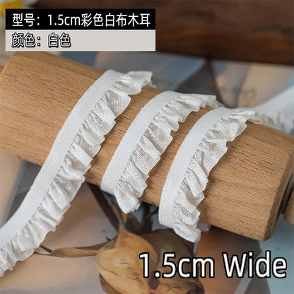 5m Elastic Lace Trim Ribbon for Dress Decoration, DIY Sewing & Crafts