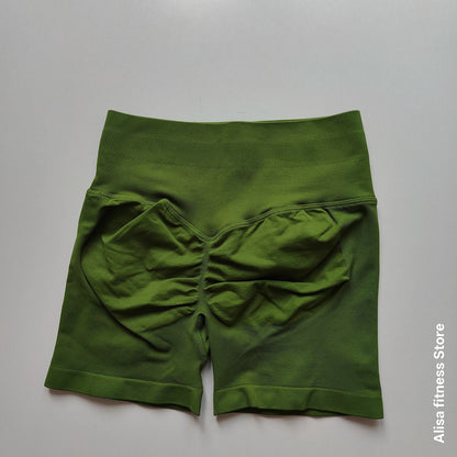 High Waisted Yoga Shorts - Seamless Tummy Control Fitness Shorts for Running, Workout & Activewear
