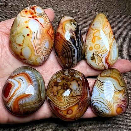 Big Silk Agate Raw Stone – Unengraved Pebble Handle Piece for DIY Jewelry, Gemstones & Stone Landscaping