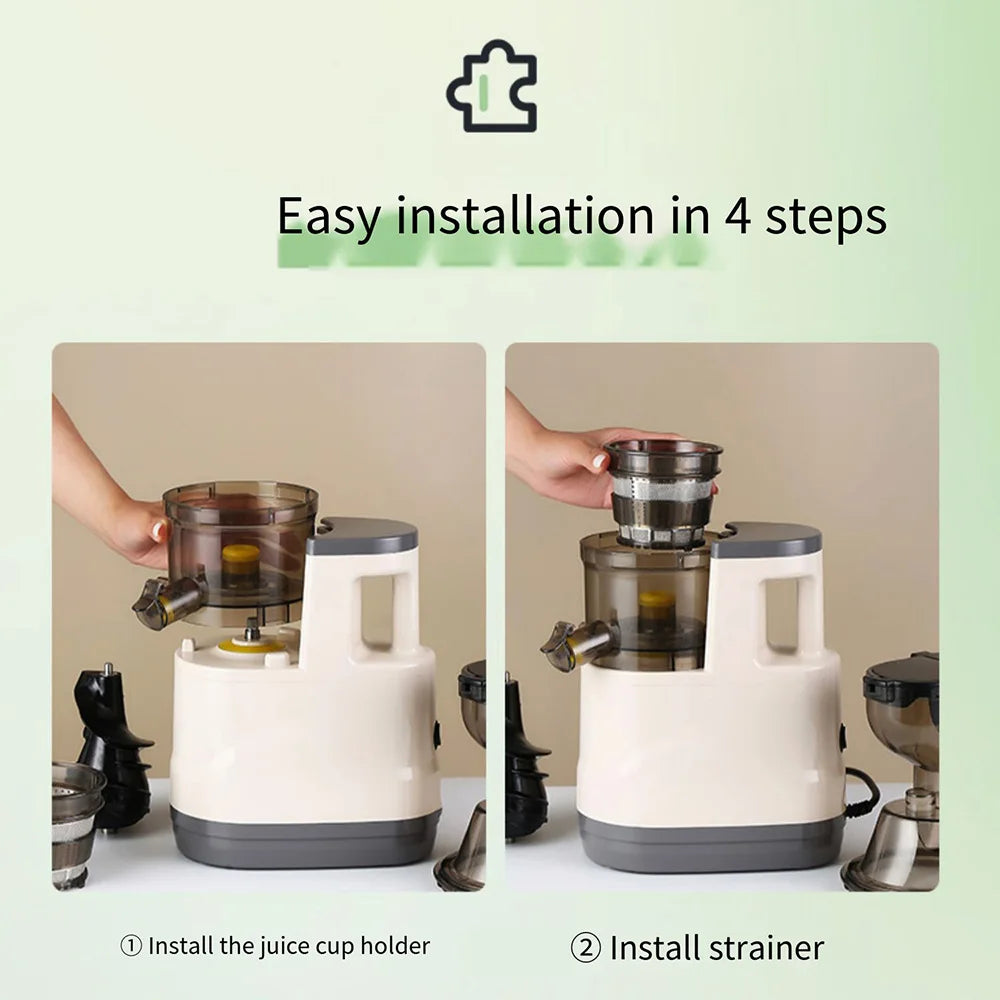 Houselin 7" Cold Press Juicer — Masticating Juicer Machine for Fruits & Vegetables