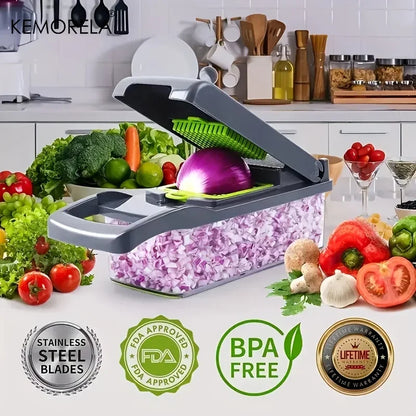 14/16-in-1 Multifunctional Vegetable Chopper | Onion Chopper | Kitchen Slicer Dicer Cutter | Food Grater | Easy Handle Design