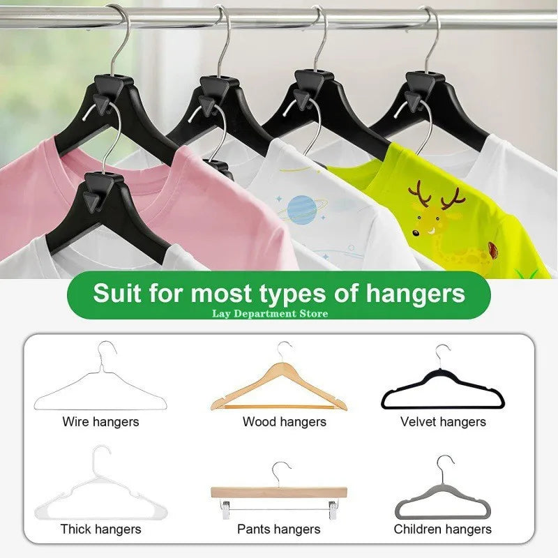 12pcs Closet Hangers Connector - Triangle Closet Extender Clips for Wardrobe Clothes Coat - Organizer Hanger Space Saving Hook