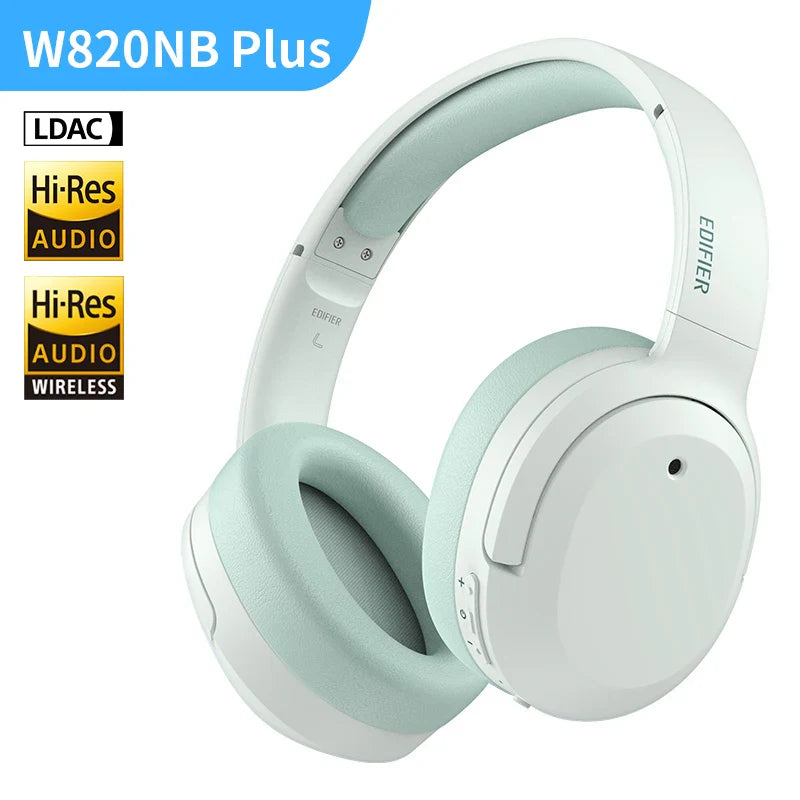 Edifier W820NB Plus Wireless Headphones – 43dB ANC, Hi-Res LDAC, 49H Playtime, Over-Ear Bluetooth Headset