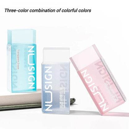 NUSIGN 2B Soft Rubber Pencil Eraser – Art Sketching, Exam & Writing Correction Eraser for Students & School Stationery Supplies