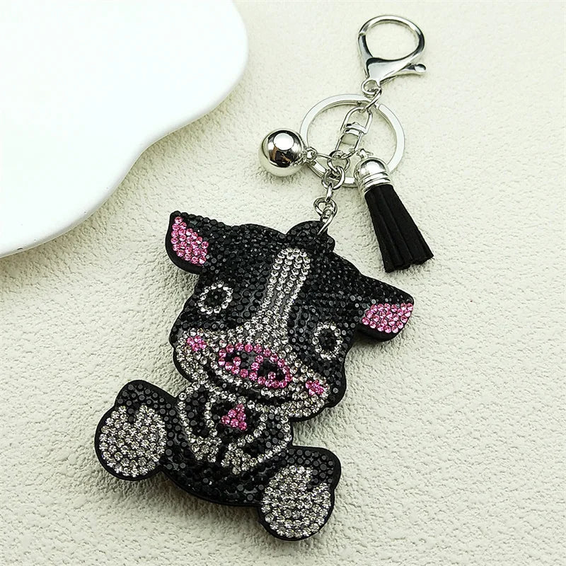 Ladybug Crystal Keychain - Tassel Bag Charm & Decorative Key Ring for Women & Men