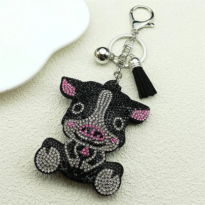Ladybug Crystal Keychain - Tassel Bag Charm & Decorative Key Ring for Women & Men