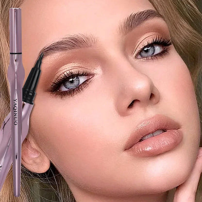 2Point Wild Eyebrow Pencil – Long-Lasting Waterproof Thin Liquid Tattoo Brow Pen with Easy Grip, Korean Makeup