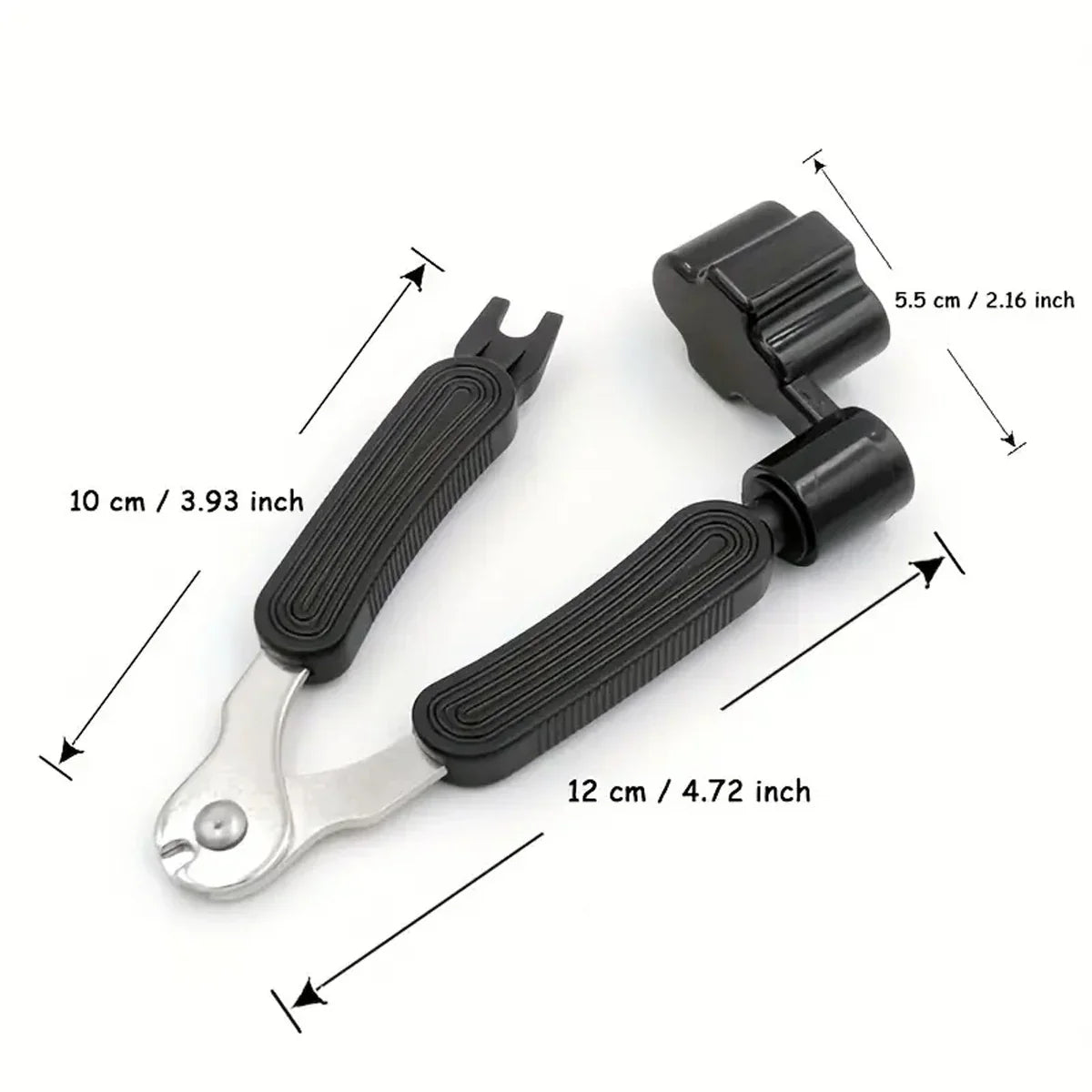 3-in-1 Guitar String Winder with Peg Winder, Cutter, and Pin Puller - Essential Instrument Maintenance and Repair Tool