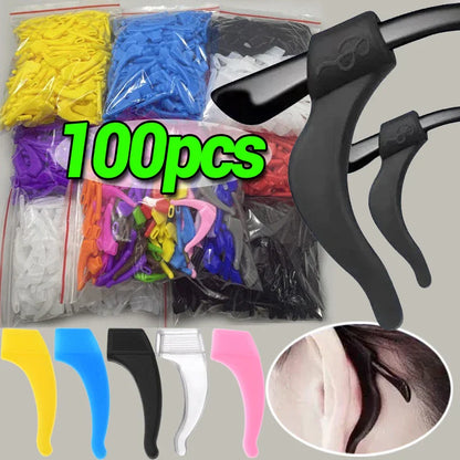 Anti-Slip Silicone Ear Hooks for Glasses | Elastic Eyewear Grip, Temple Holder & Fastener Accessories